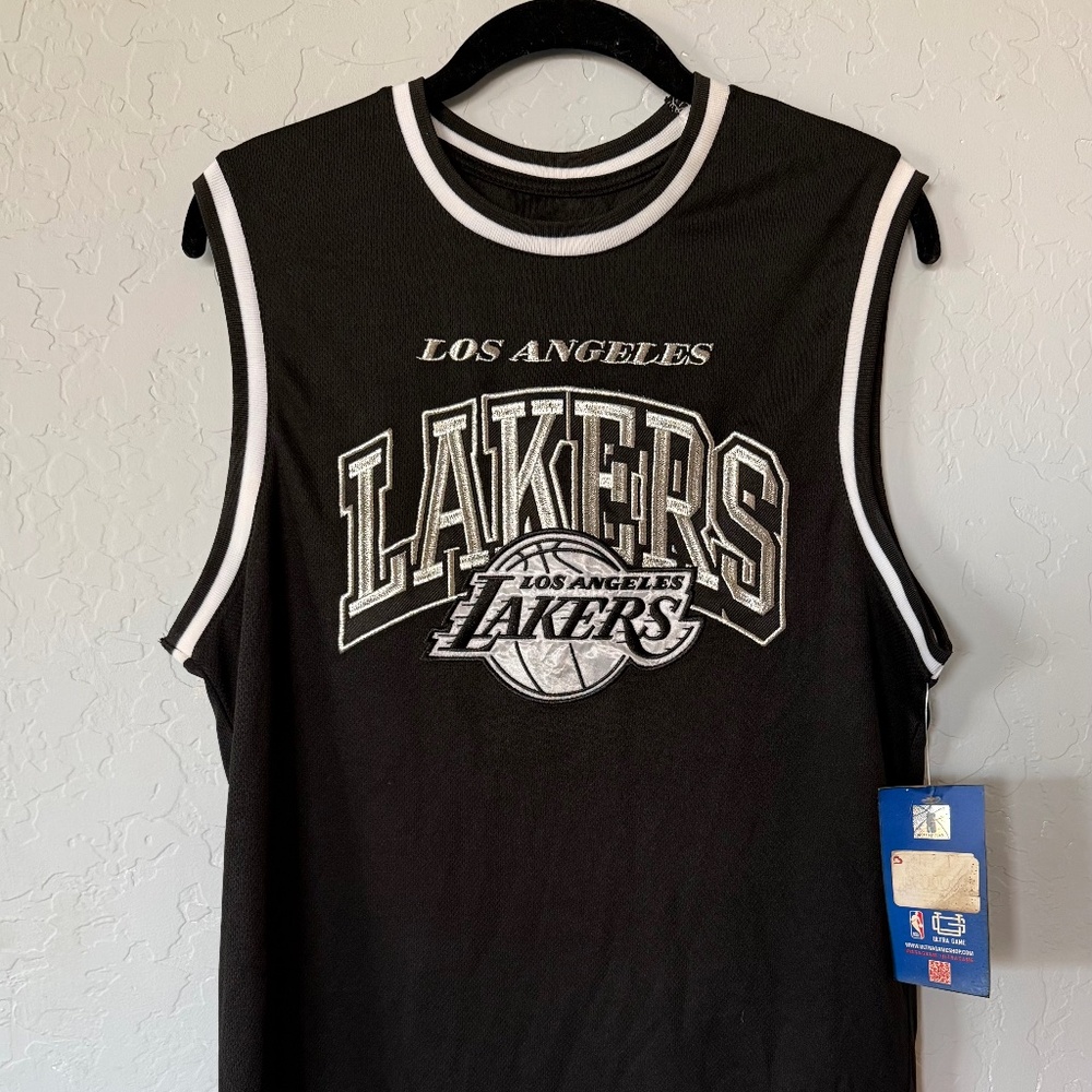 Brand New Mens NBA Lakers Jersey Western Conference Black/Silver Size Small